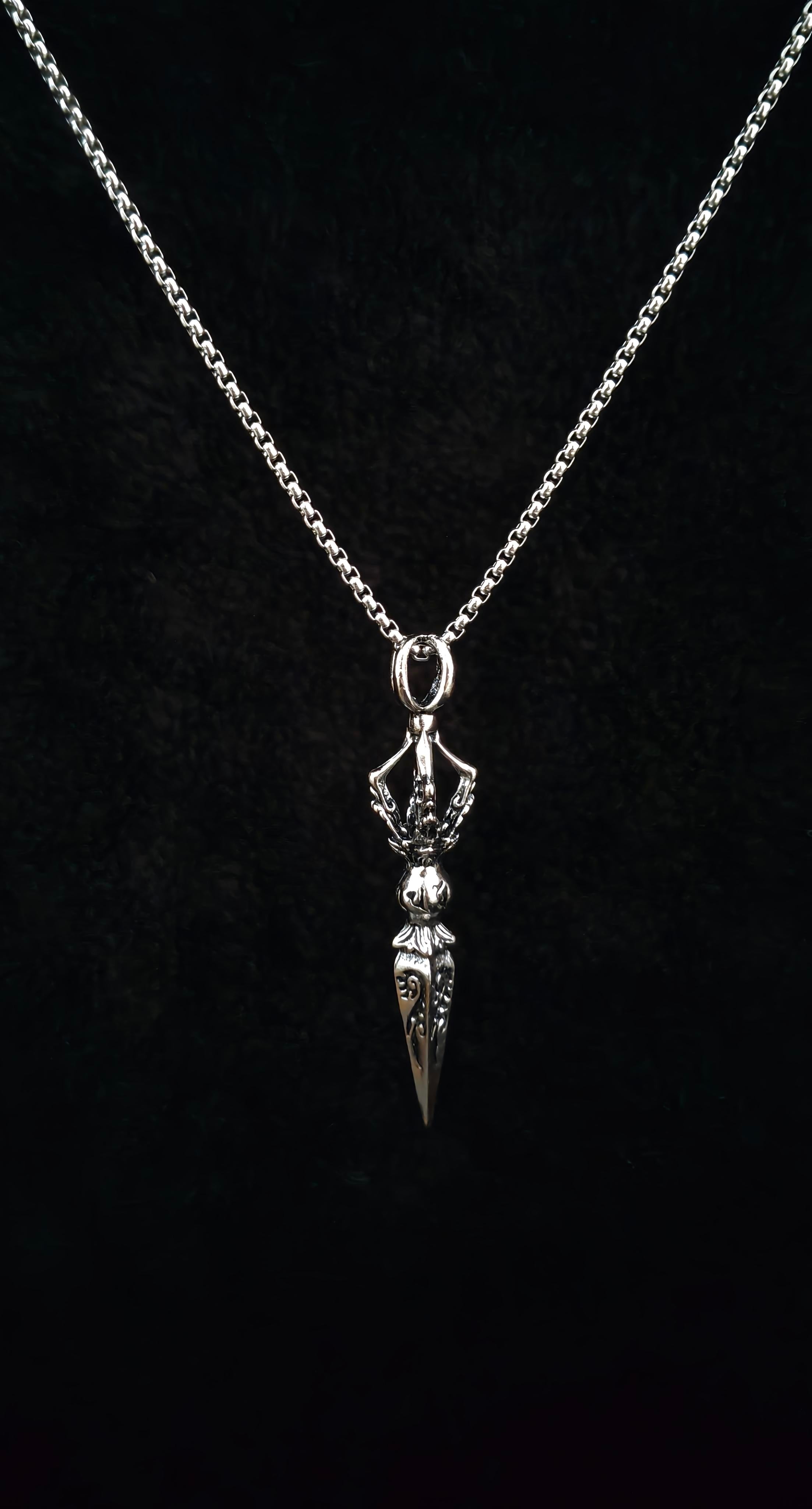 Vintage Spike Pendant With 22" Chain