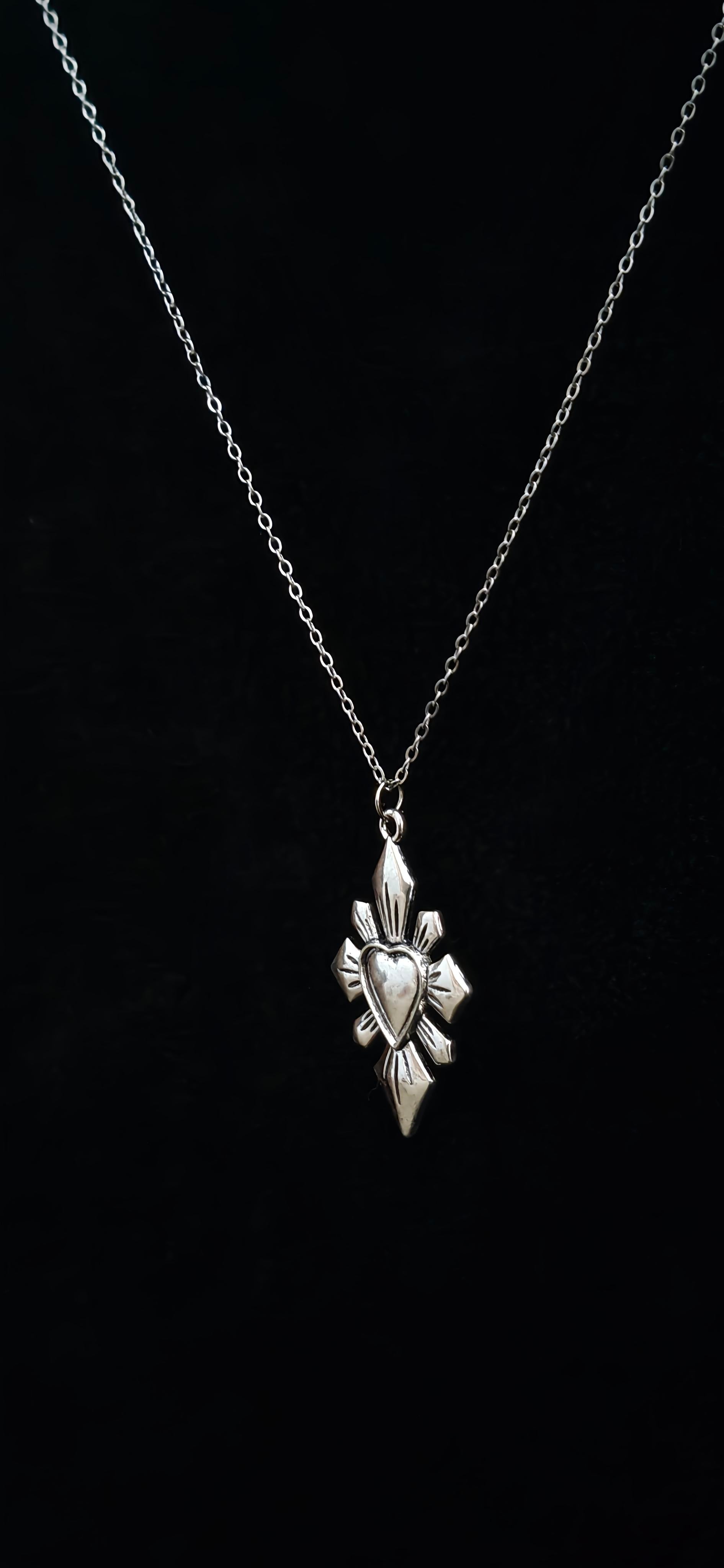 Thorns Heart Pendant With 18" Chain